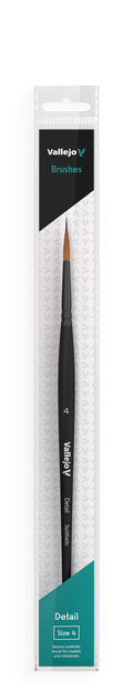 Vallejo B02004 Hobby Brushes: Detail Round Synthetic Brush No. 4 (8964717314285)