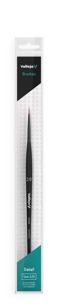 Vallejo B02020 Hobby Brushes: Detail Round Synthetic Brush No. 2/0 (8964717347053)