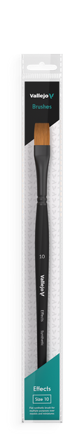 Vallejo B04010 Hobby Brushes: Effects Flat Rectangular Synthetic Brush No. 10 (8964718133485)