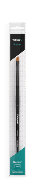 Vallejo B05001 Hobby Brushes: Blender Flat Angled Synthetic Brush Small (8964718166253)