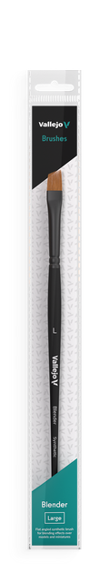 Vallejo B05003 Hobby Brushes: Blender Flat Angled Synthetic Brush Large (8964718199021)