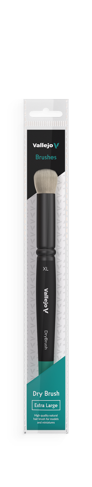 Vallejo B07004 Hobby Brushes: Dry Brush Natural Hair Extra-Large - Hobby City NZ (8964719050989)