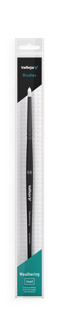 Vallejo B08001 Hobby Brushes: Weathering Round Synthetic Brush Small (8964719149293)
