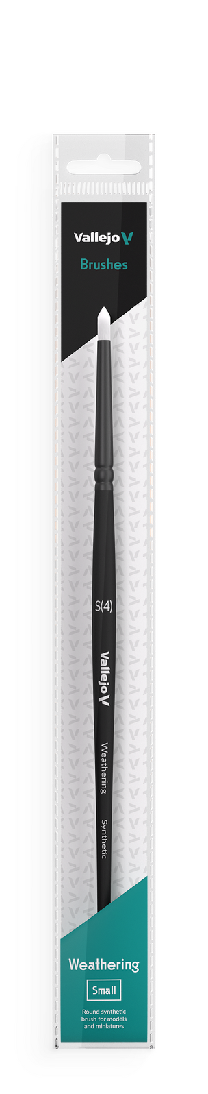 Vallejo B08001 Hobby Brushes: Weathering Round Synthetic Brush Small (8964719149293)