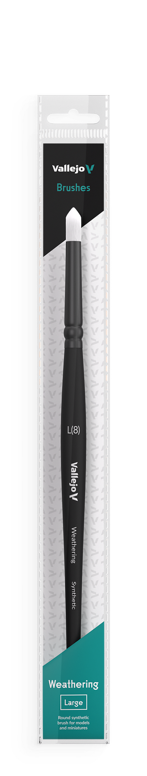 Vallejo B08003 Hobby Brushes: Weathering Round Synthetic Brush Large (8964719804653)