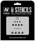 Vallejo ST-AFV001 1/35 Assorted German WWII Tank Markings Stencil (8964719870189)