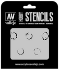 Vallejo ST-AFV002 1/35 Drum Oil Markings Stencil (8964719902957)
