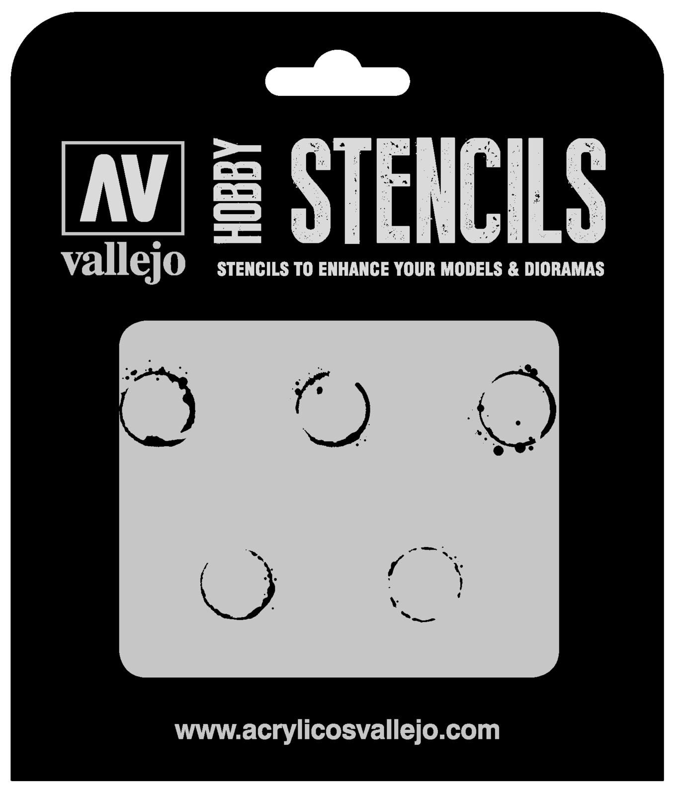 Vallejo ST-AFV002 1/35 Drum Oil Markings Stencil (8964719902957)