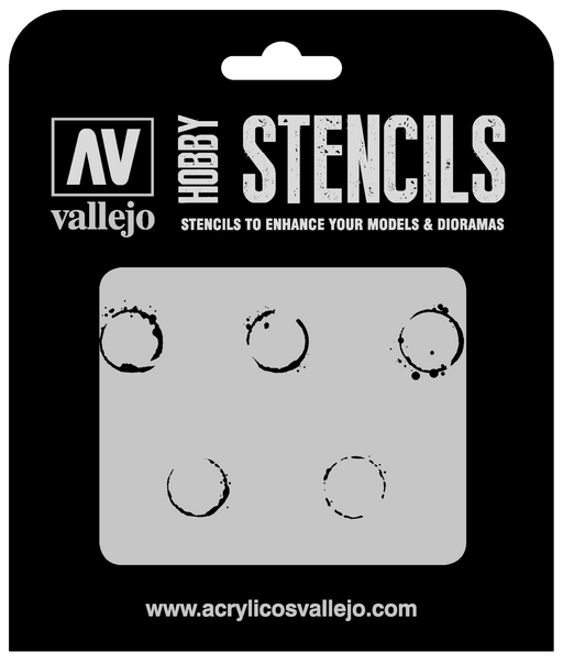Vallejo ST-AFV002 1/35 Drum Oil Markings Stencil - Hobby City NZ (8964719902957)