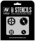 Vallejo ST-SF001 Gear Markings Stencil (8964720787693)