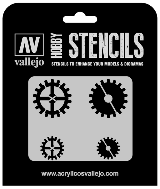 Vallejo ST-SF001 Gear Markings Stencil - Hobby City NZ (8964720787693)