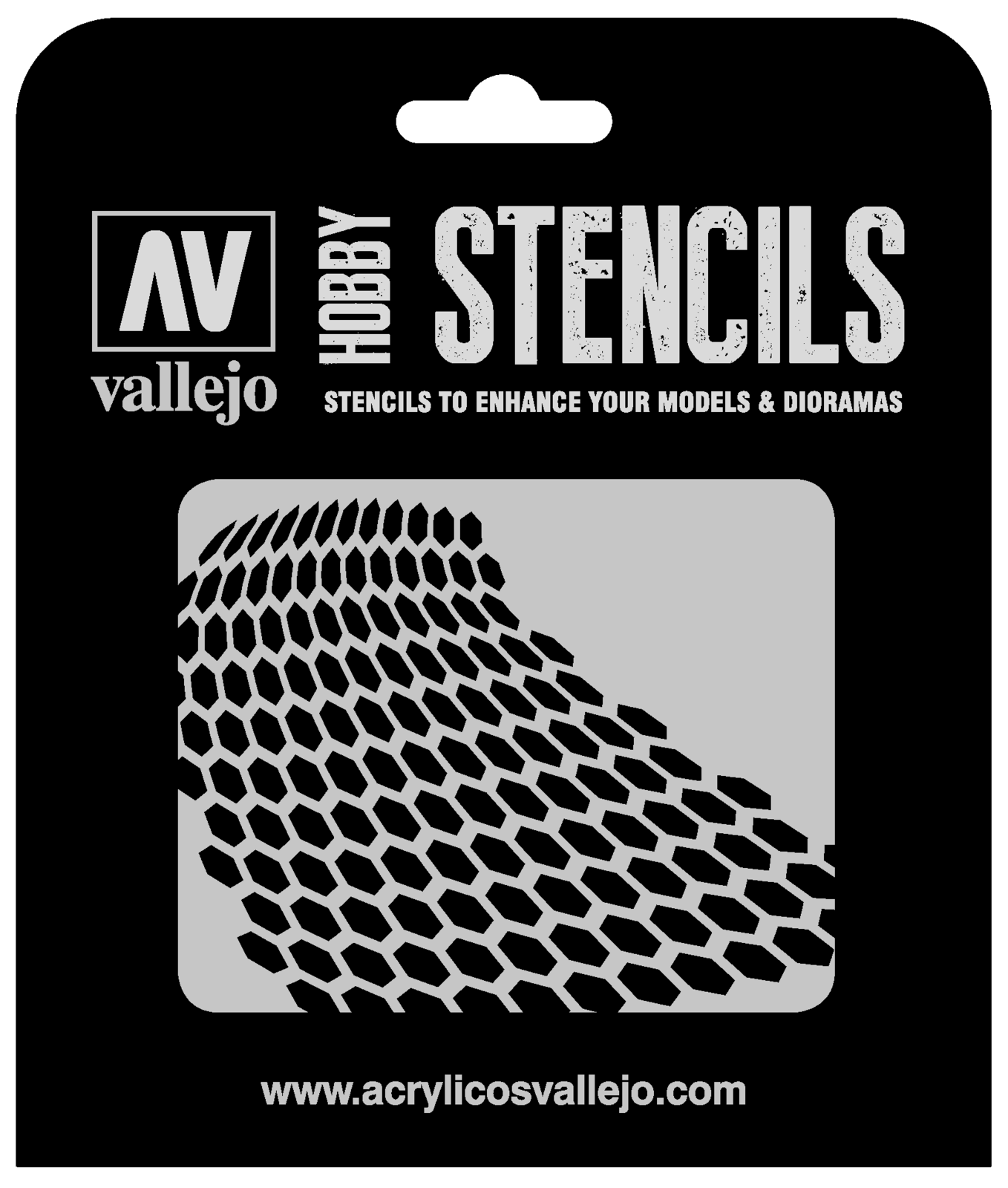 Vallejo ST-SF003 Distorted Honeycomb Stencil (8964720820461)