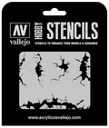 Vallejo ST-TX001 1/35 Cracked Wall Stencil (8964720951533)