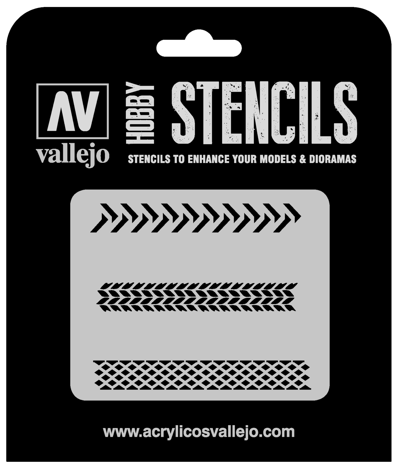 Vallejo ST-TX002 1/35 Tyre Markings Stencil (8964720984301)