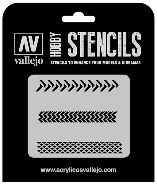Vallejo ST-TX002 1/35 Tyre Markings Stencil - Hobby City NZ (8964720984301)