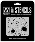 Vallejo ST-TX003 1/35 Splash & Stains Stencil (8964721017069)