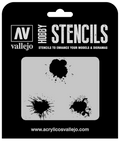 Vallejo ST-TX005 1/35 Paint Stains Stencil (8964721082605)