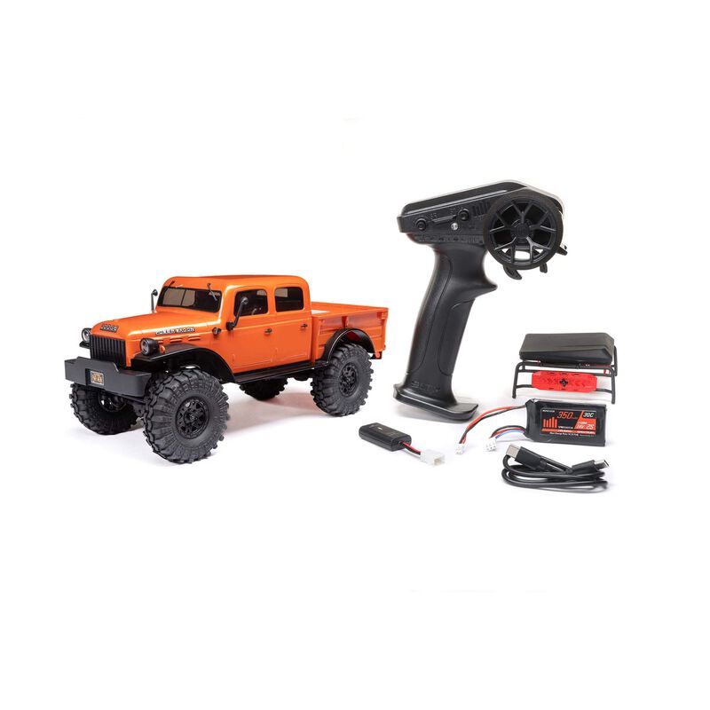 Axial AXI00007T1 1/24 SCX24 Dodge Power Wagon 4WD Rock Crawler Brushed RTR Orange (8347076559085)