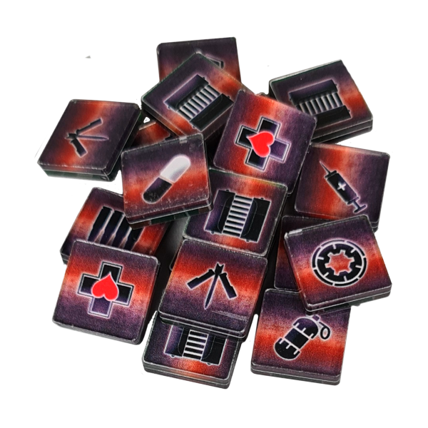 Mantic Games MGDZM109 Deadzone 3.0 Acrylic Item Counters (8847308718317)