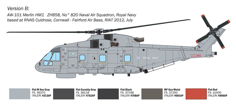 Italeri 1/72 AW101 Merlin HM.1 Helicopter (3)