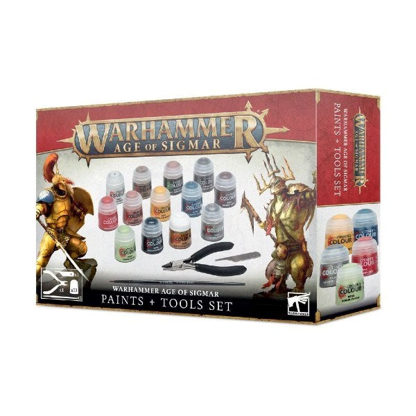 Warhammer Age of Sigmar 80-17 Warhammer Age of Sigmar - Paints + Tools Set (8219033141485)