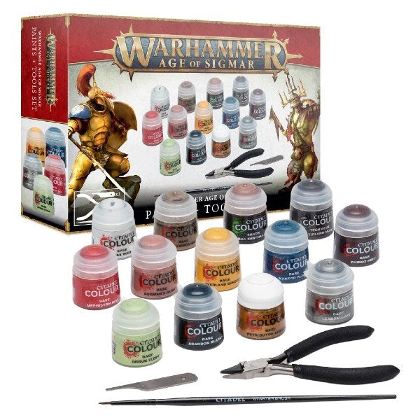 Warhammer Age of Sigmar 80-17 Warhammer Age of Sigmar - Paints + Tools Set (8219033141485)