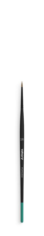 Vallejo Brush - Pro Modeler - Natural Hair Round Brush No. 2/0