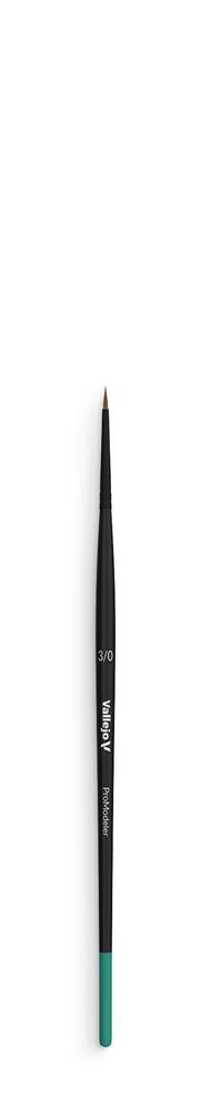 Vallejo Brush - Pro Modeler - Natural Hair Round Brush No. 3/0