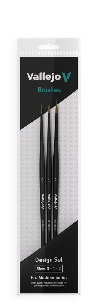 Vallejo Brush Set - Pro Modeler - Design Set - Natural Hair