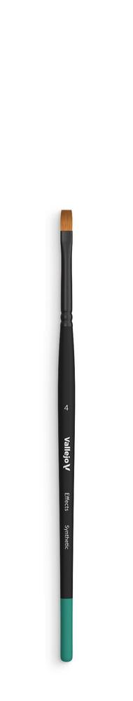 Vallejo Brush - Effects - Flat Rectangular Synthetic Brush No. 4