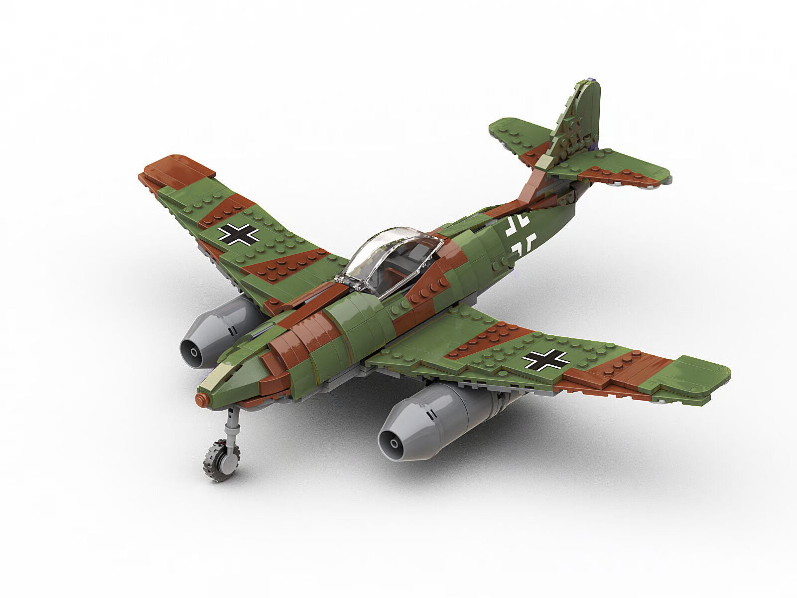 Build Army BA0262 Messerschmitt Me 262 WWII German Fighter Jet Model Brick Kit