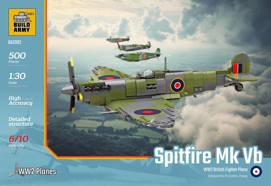 Build Army BA2002 Supermarine Spitfire Mk.Vb Model Brick Kit