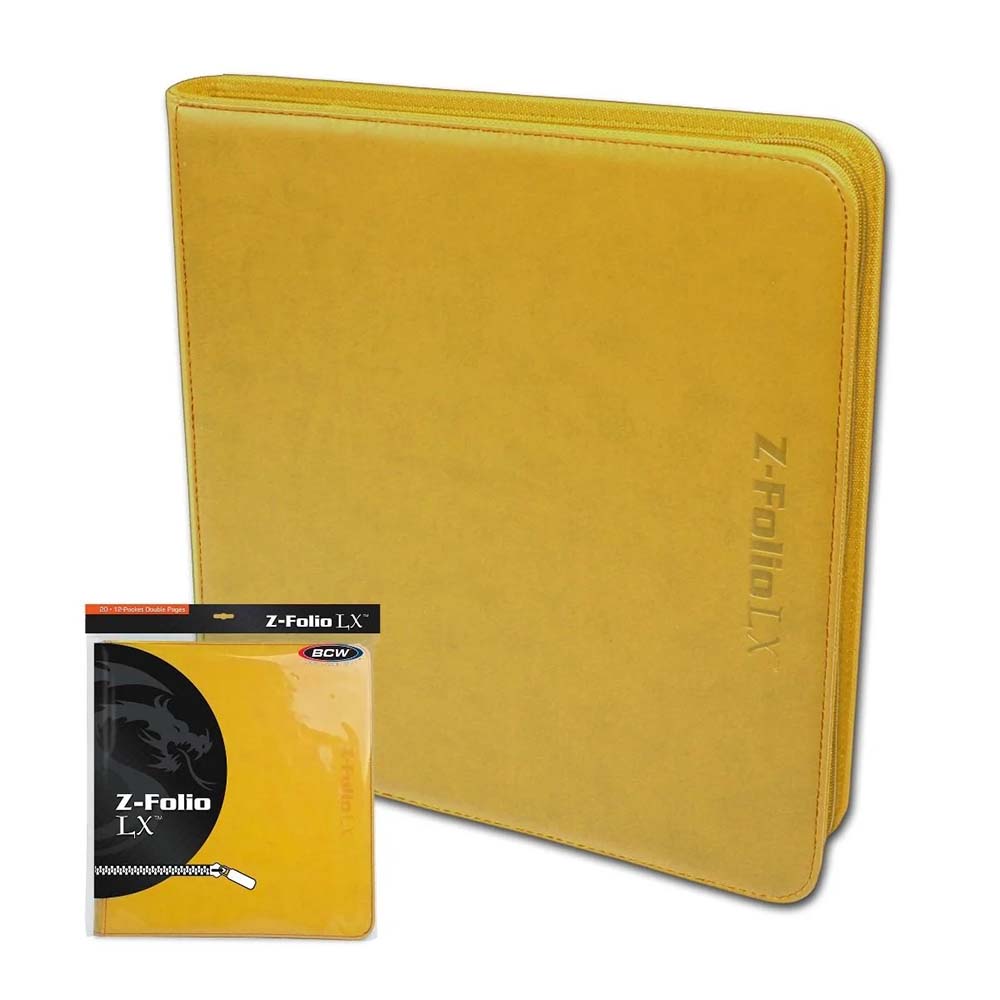BCW / Monster Zipper Folio 12-Pocket LX Yellow