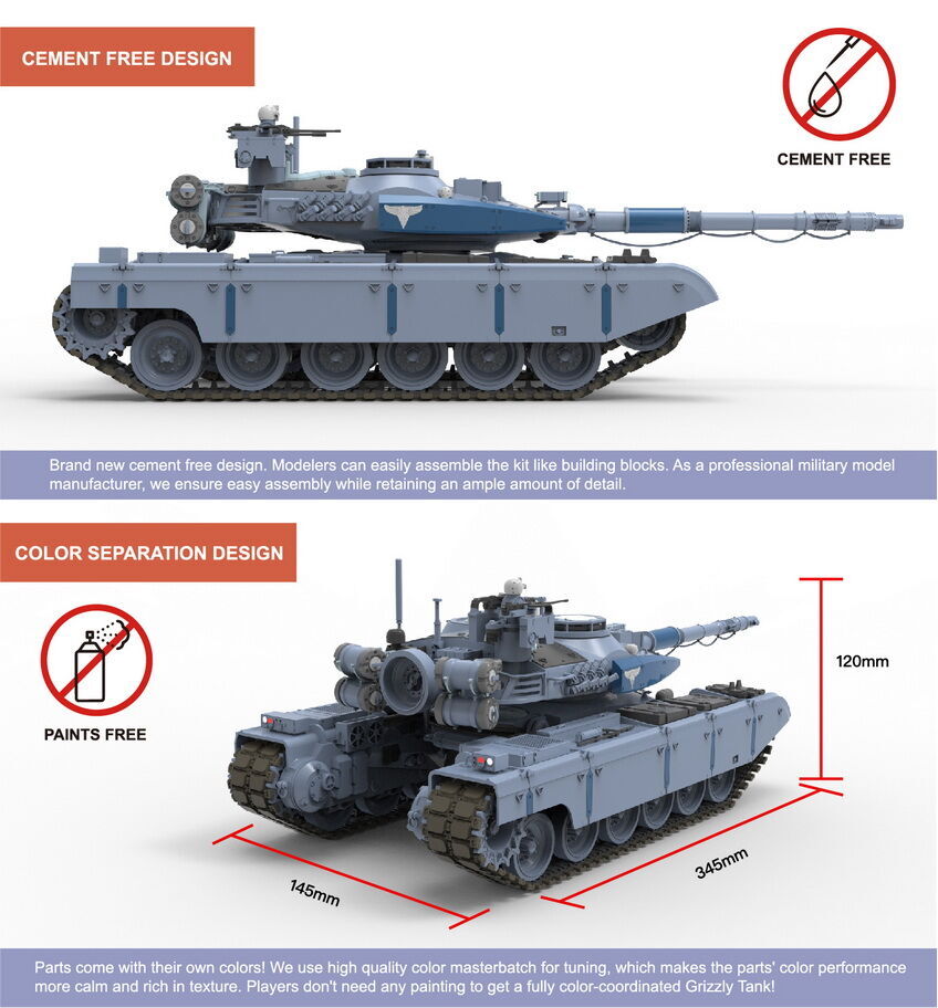 Border Model BC002 1/35 Grizzly Battle Tank (9120457457901)