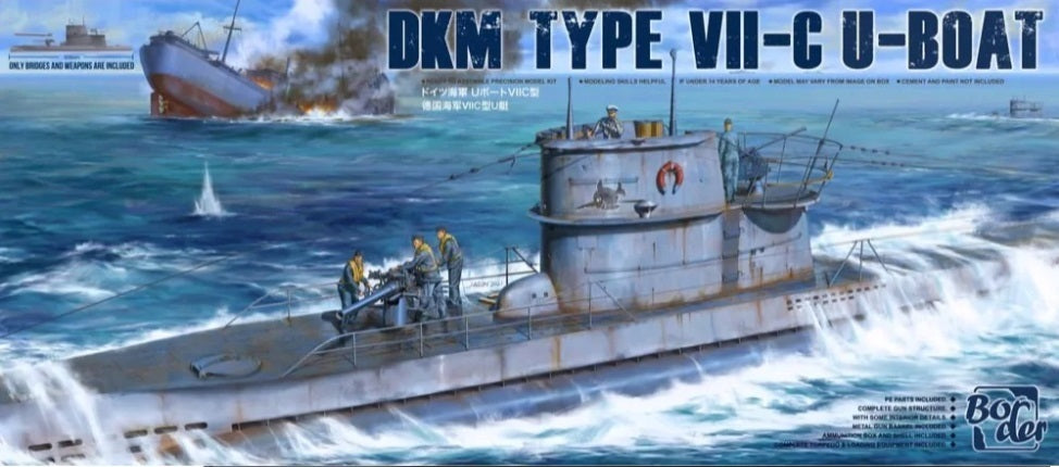 Border Model BS001 1/35 DKM Type VII-C U-Boat (8964825022701)