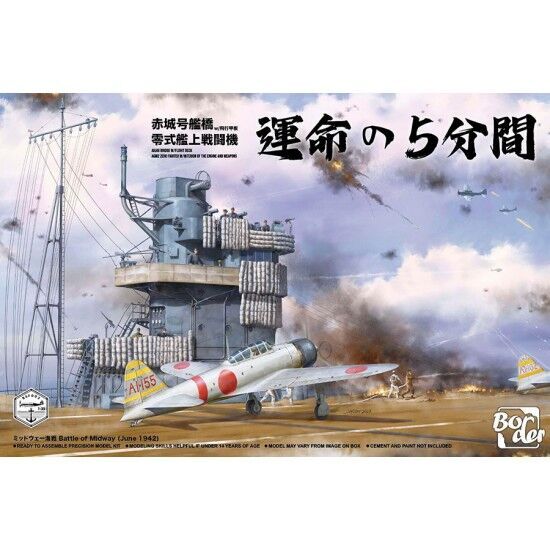 Border Model BSF002 1/35 Akagi Bridge w/ Flight Deck A6M2 Zero Fighter (9120458342637)