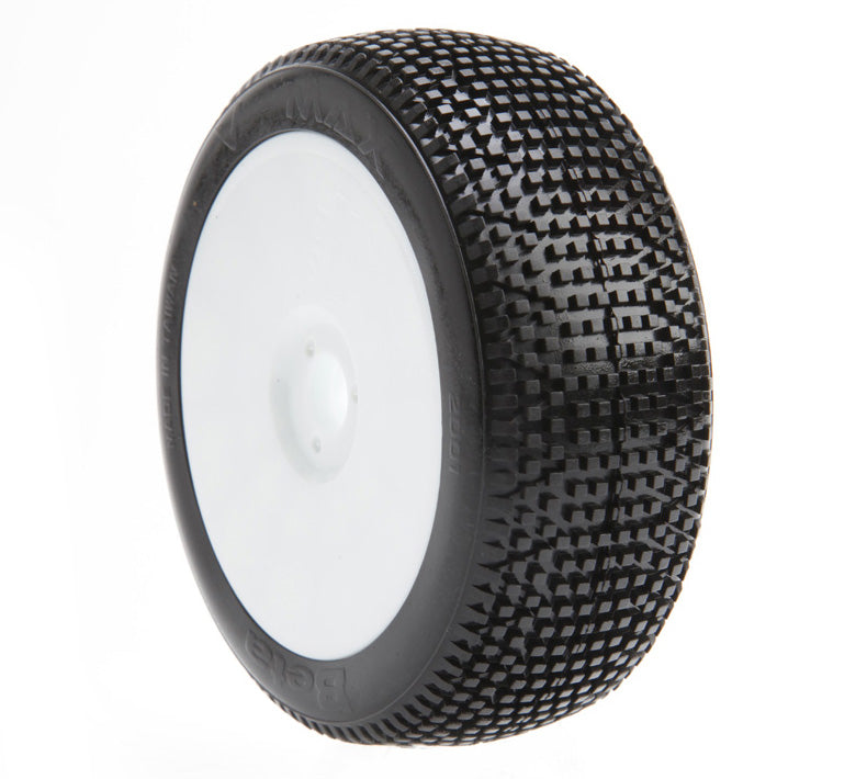Beta V-Max Super Soft Assembled White RC Wheel & Tyre Set 1/8 Scale