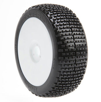 Beta Freeride Soft with Inserts White Wheels Pair RC Wheel & Tyre Set 1/8 Scale (2)