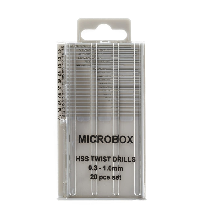 Bravo Handtools 130707 20 Piece Microbox Drill Set - 0.3 To 1.6mm - Hobby City NZ