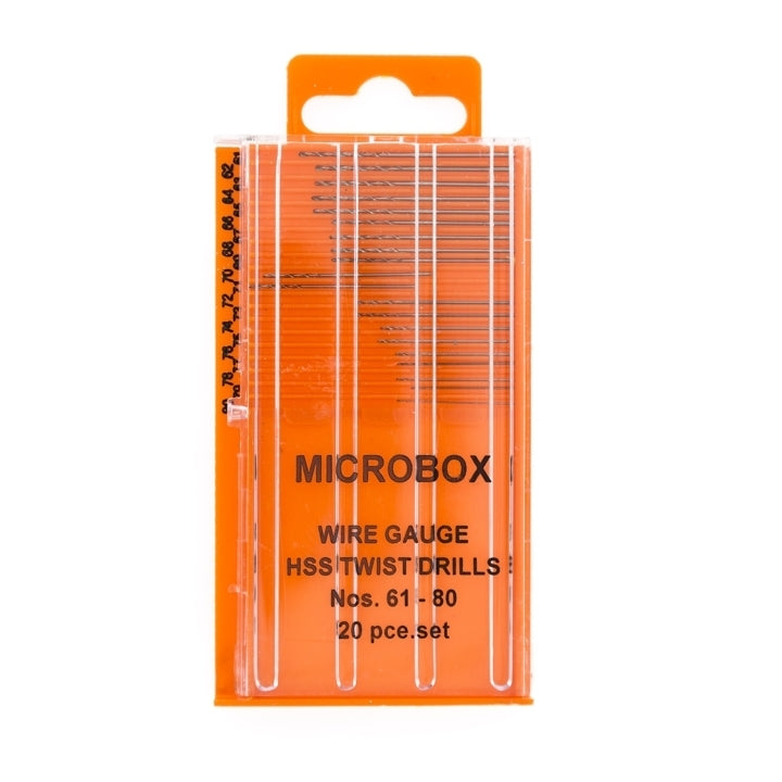 Bravo Handtools 130738 20 Piece Microbox Drill Set - 61 To 80 - Hobby City NZ