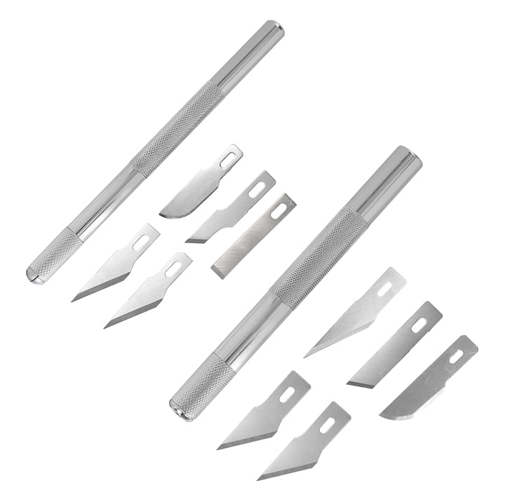 Bravo Handtools 184972 Knife Set #1 and #2 Handles with 10 Assorted Blades - Hobby City NZ