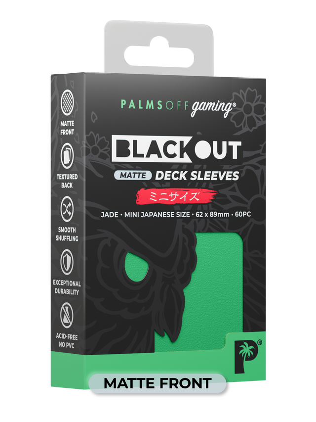 Palms Off BODS-JPN-JDE-M Blackout Deck Sleeves (60) Jade Matte â€“ Japanese Size (9250504966381)
