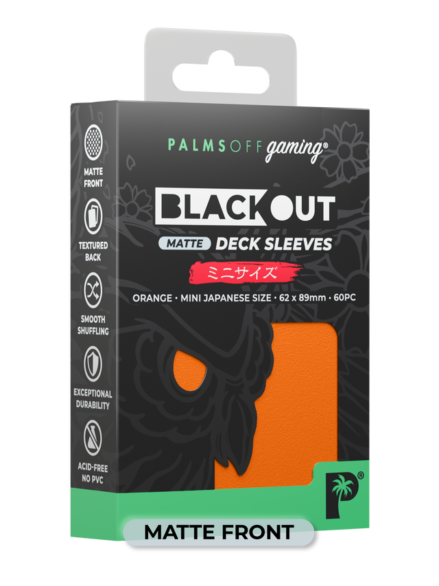 Palms Off BODS-JPN-ORA-M Blackout Deck Sleeves (60) Orange Matte â€“ Japanese Size (9250505097453)