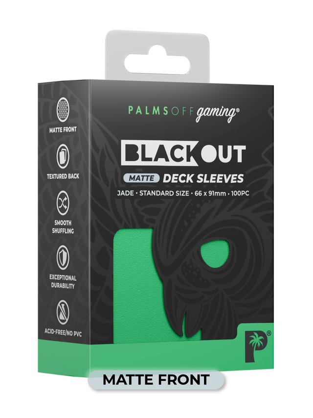 Palms Off BODS-ST-JDE Blackout Deck Sleeves (100) Jade (Clear Front) (9250506309869)