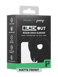 Palms Off BODS-ST-WHI-M Blackout Deck Sleeves (100) White (Matte Front) (9250507456749)