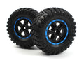 Blackzon Smyter DT Black/Blue Assembled RC Wheel & Tyre Set