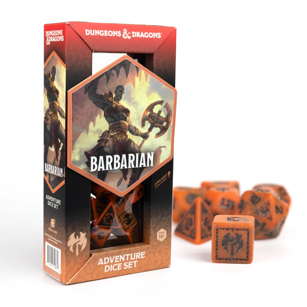 Sirius D&D Adventure Dice Barbarian Orange - SDZ2002-08