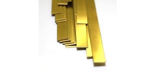 K&S 8238 Brass Strip 0.025 x 3/4 x 12" - 1 Piece