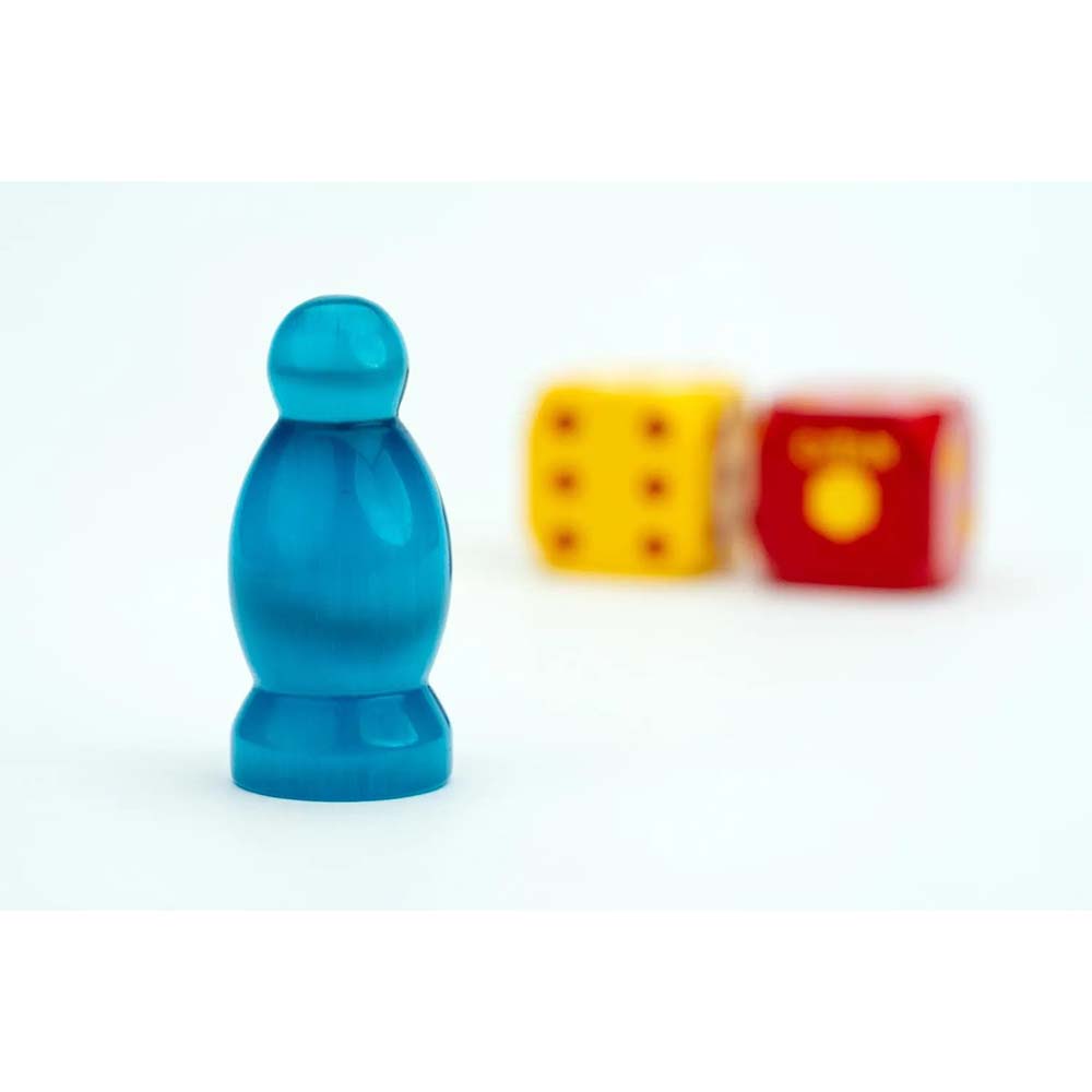 MDG Premium Robber & Metal Dice SetCats Eye Aquamarine