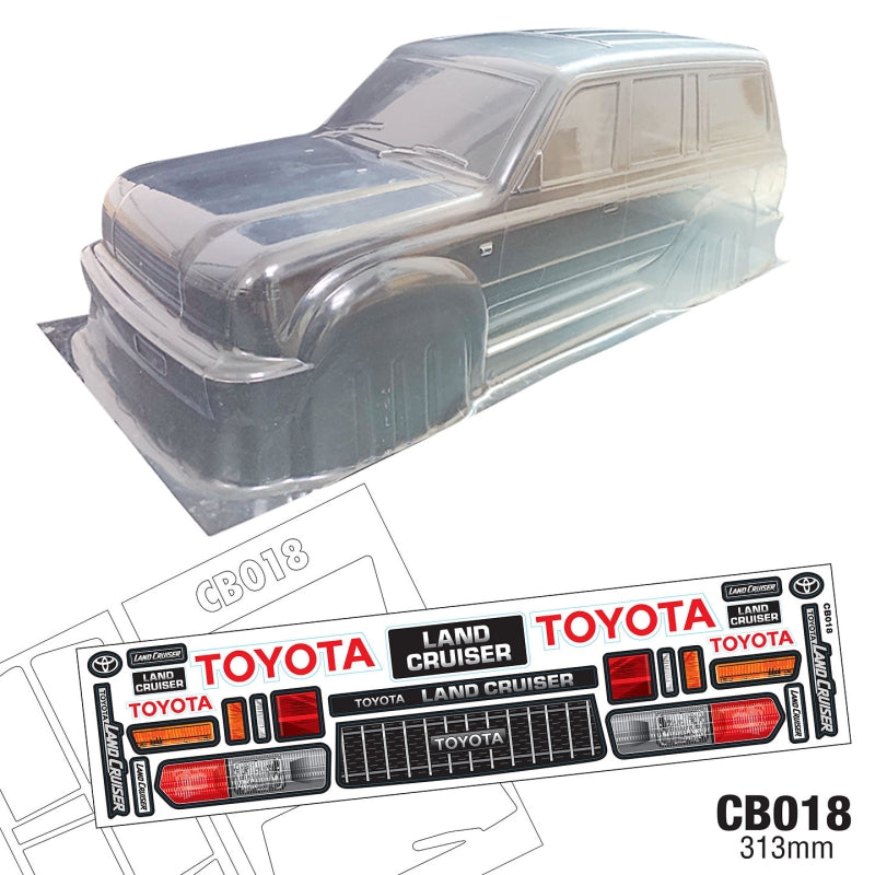 Team C Toyota Land Cruiser Crawler RC Car Body WB 313mm Width 220mm 1/10 Scale